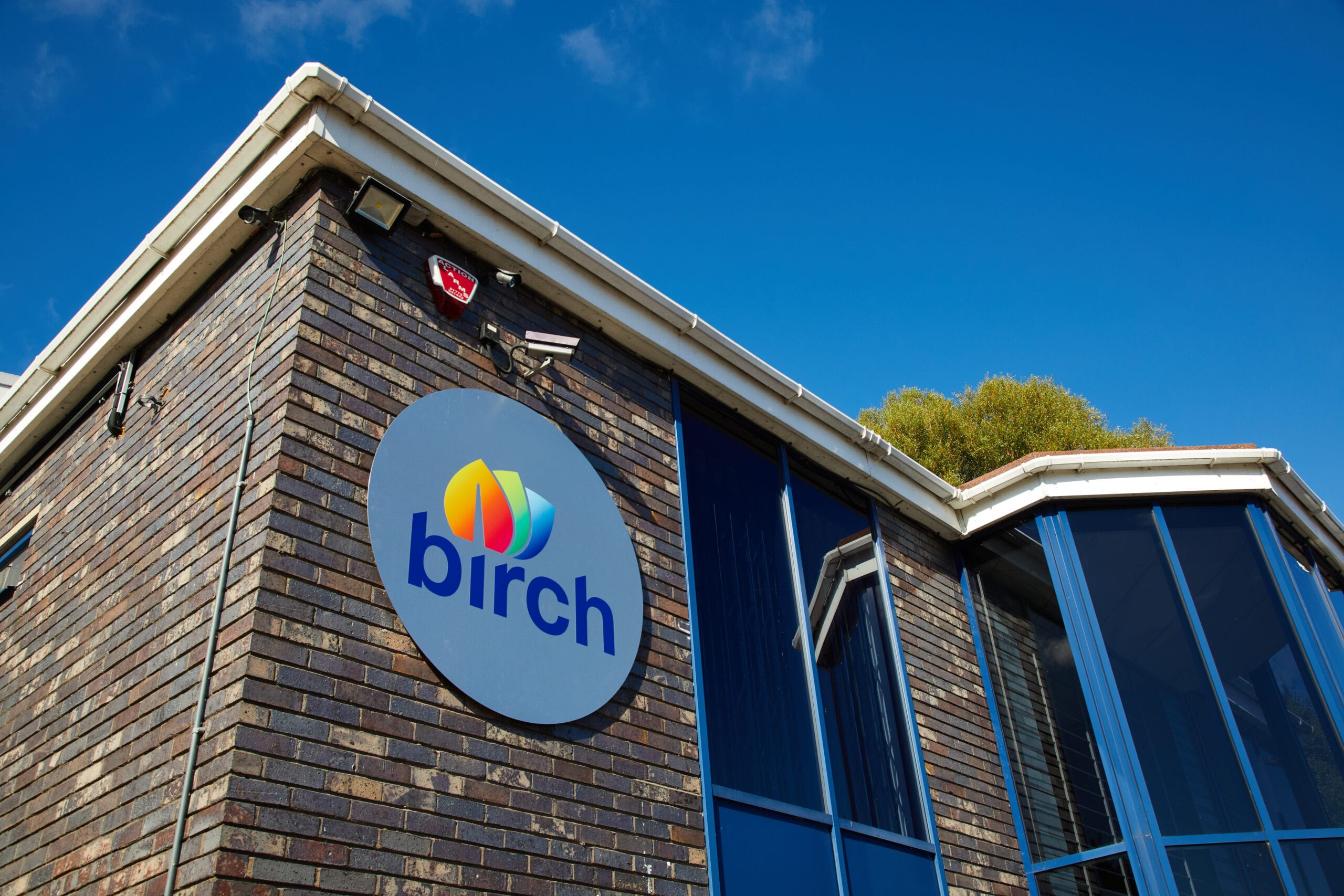 Birch logo on building