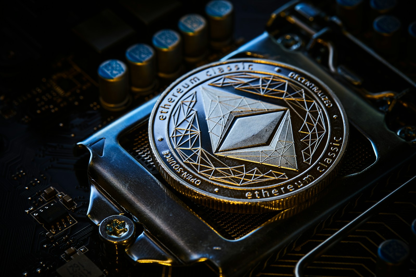 Redhat Capital PLC - London - Mayfair bitcoin, cryptocurrency, crypto, Crypto Assets a close up of a metal object on a motherboard
